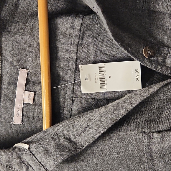 NWT Gap grey shirt dress - Picture 2 of 5
